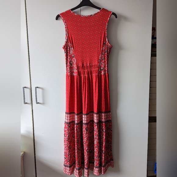 Red Cotton Traders Boho/Bohemian Dress Size 16 - Picture 5 of 15